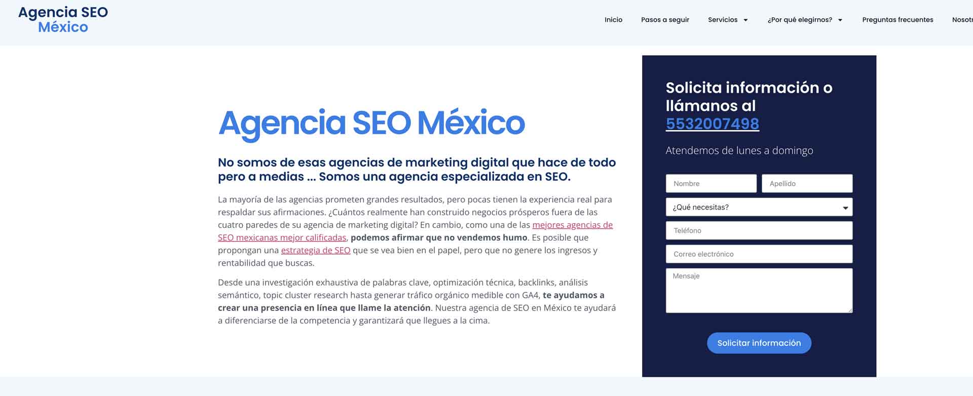 Agencia SEO Mexico